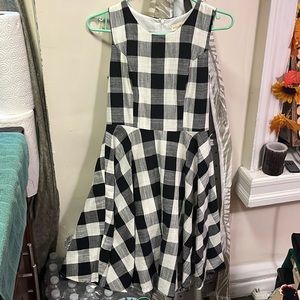 Buffalo check fit and flare dress